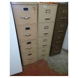 Two metal filing cabinets