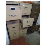 Two metal filing cabinets