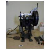 Vintage Molex KG 110-1 / Kenco 2-52 Machine Shop Tool / w/ foot Pedal / Mounted on wood Table