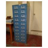 Blue Metal Parts Cabinet