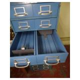 Blue Metal Parts Cabinet