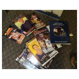 Lot of Books and Sports Magazines