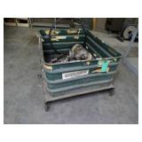 Metal Pallet Bin With Electric Motor and Misc