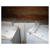 Vintage White Metal Kitchen Cabinets Lot of 4