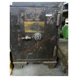 Large Wheeled Vintage Bank Safe