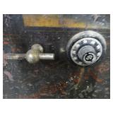 Large Wheeled Vintage Bank Safe