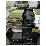 Metal Desk and Hanging File Folders