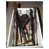Small Lot of Large Drill Bits - Box Tool Holder and More
