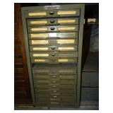 Metal Multi Drawer File Cards Cabinet
