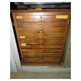 Multi-Drawer Small Wood Cabinet / For Type-set Lettering?
