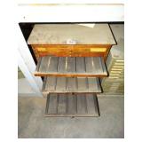 Multi-Drawer Small Wood Cabinet / For Type-set Lettering?