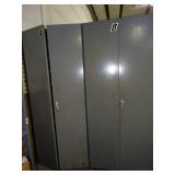 Metal storage cabinet Connected to and Includes a few open Shelving units (18Ft Long Total) (Not Pictured)