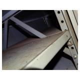 Metal storage cabinet Connected to and Includes a few open Shelving units (18Ft Long Total) (Not Pictured)