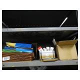 Office supplies- accordion folders-paperclips- binder clips