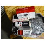 Office supplies- accordion folders-paperclips- binder clips