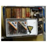 Lot of stamps and various office supplies- pencil lead