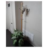 Hall-tree and Faux Plant