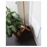 Hall-tree and Faux Plant