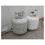 2 Small Empty Propane Tanks
