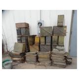 Large Lot of Empty Large Ammo Storage Cans / Lids