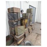 Large Lot of Empty Large Ammo Storage Cans / Lids