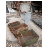 Large Metal Bins Lot and Misc