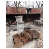 Large Metal Bins Lot and Misc