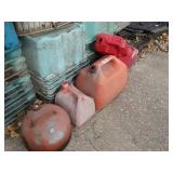 Old Gas Cans Lot