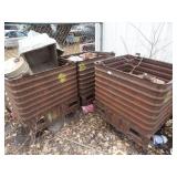 Lot of 3 Heavy Duty Metal Wheeled Carts / Tubs