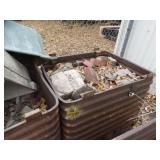 Lot of 3 Heavy Duty Metal Wheeled Carts / Tubs