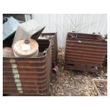 Lot of 3 Heavy Duty Metal Wheeled Carts / Tubs