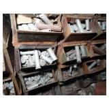 Scrap Metal Parts and Rack + Old Rusty Oil Cans