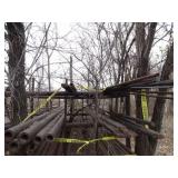 Top 2 Shelfs of Long Steel Rods w/ Rack