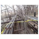 Top 2 Shelfs of Long Steel Rods w/ Rack