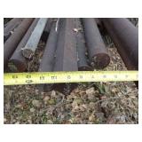 Bottom Row of Solid and Hollow Core Steel Rods Variety Diameters / Rack Not Included