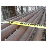 Bottom Row of Solid and Hollow Core Steel Rods Variety Diameters / Rack Not Included