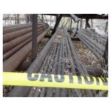 Bottom Row of Solid and Hollow Core Steel Rods Variety Diameters / Rack Not Included