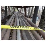 Bottom Row of Solid and Hollow Core Steel Rods Variety Diameters / Rack Not Included