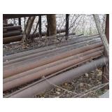 Bottom Row of Solid and Hollow Core Steel Rods Variety Diameters / Rack Not Included