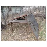 Steel Table / Screen and Misc Lot