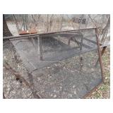 Steel Table / Screen and Misc Lot