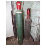 Lot of 2 Oxygen Tanks Partially full