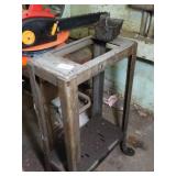 Small Metal Table and School Desk