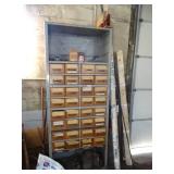 7ft Metal Cabinet w/ Wood Drawers