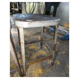 Two - 22 inch Metal Shop Stools