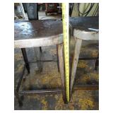 Two - 22 inch Metal Shop Stools