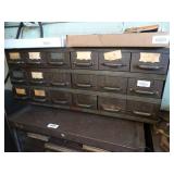 Small Metal Parts Cabinet w/ Contents