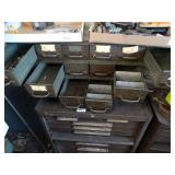 Small Metal Parts Cabinet w/ Contents