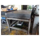 Large Johnson Gage and Inspection Table 3ft x 4ft x 6 inches thick w/ Cast Iron Legs / Supports