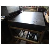Large Johnson Gage and Inspection Table 3ft x 4ft x 6 inches thick w/ Cast Iron Legs / Supports
